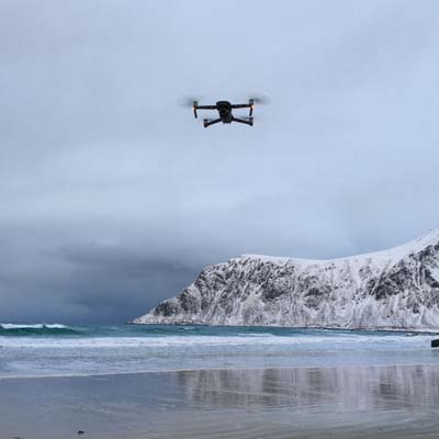 B-roll footage filming by drone