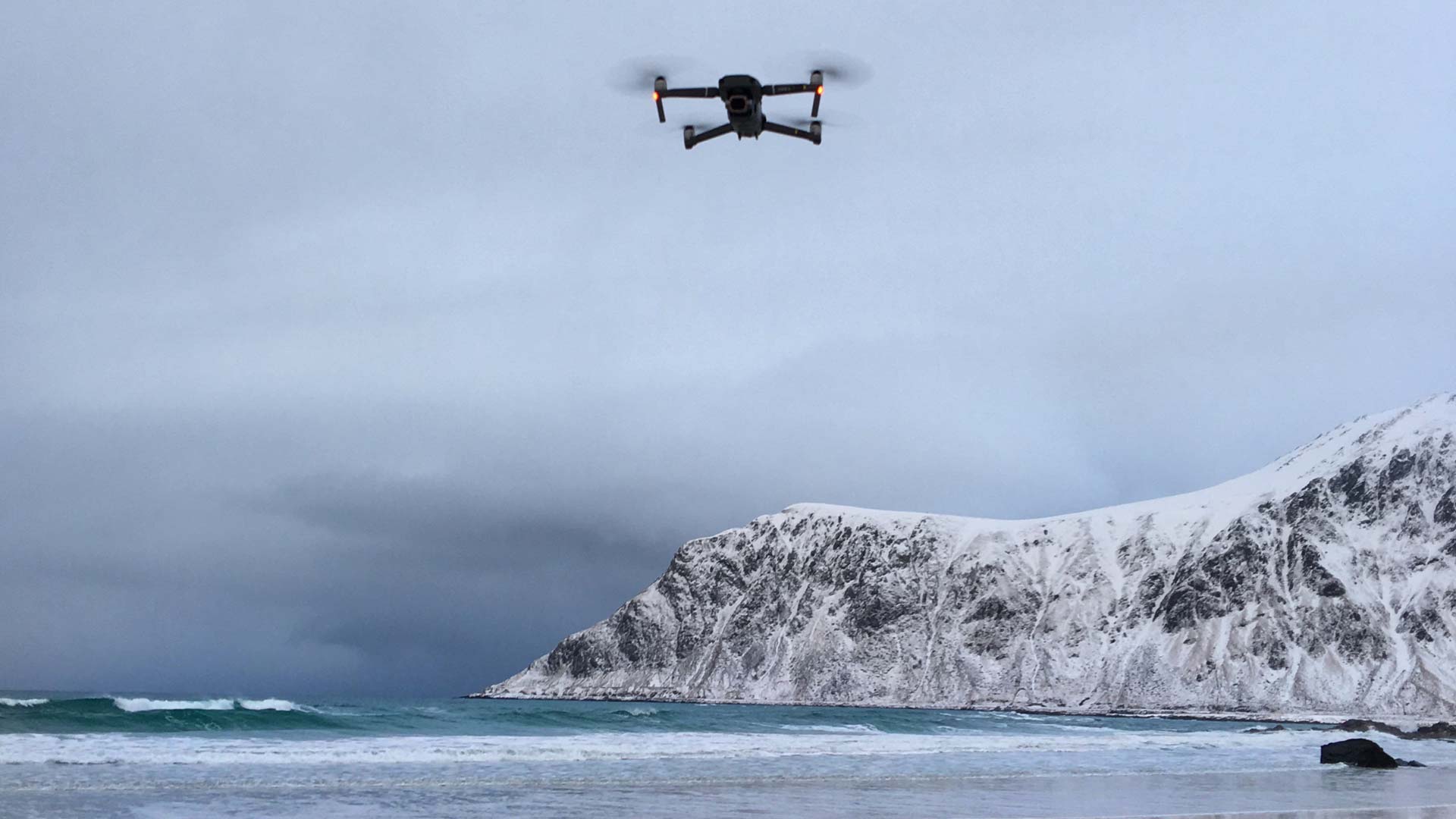 B-roll footage filming by drone