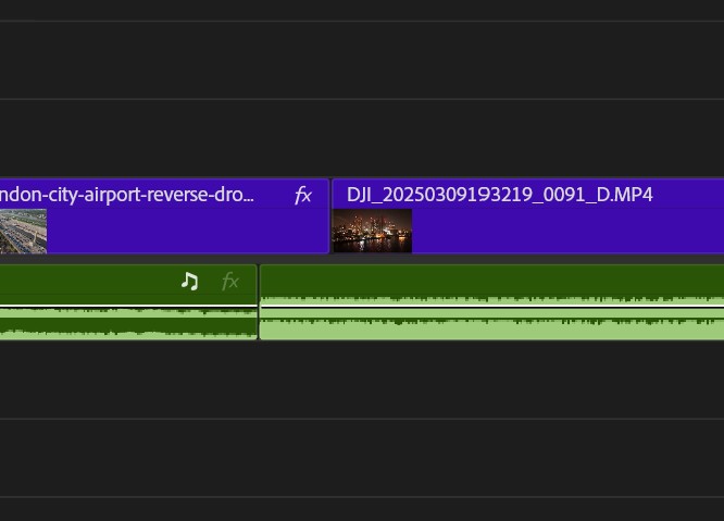 J-Cut audio edit