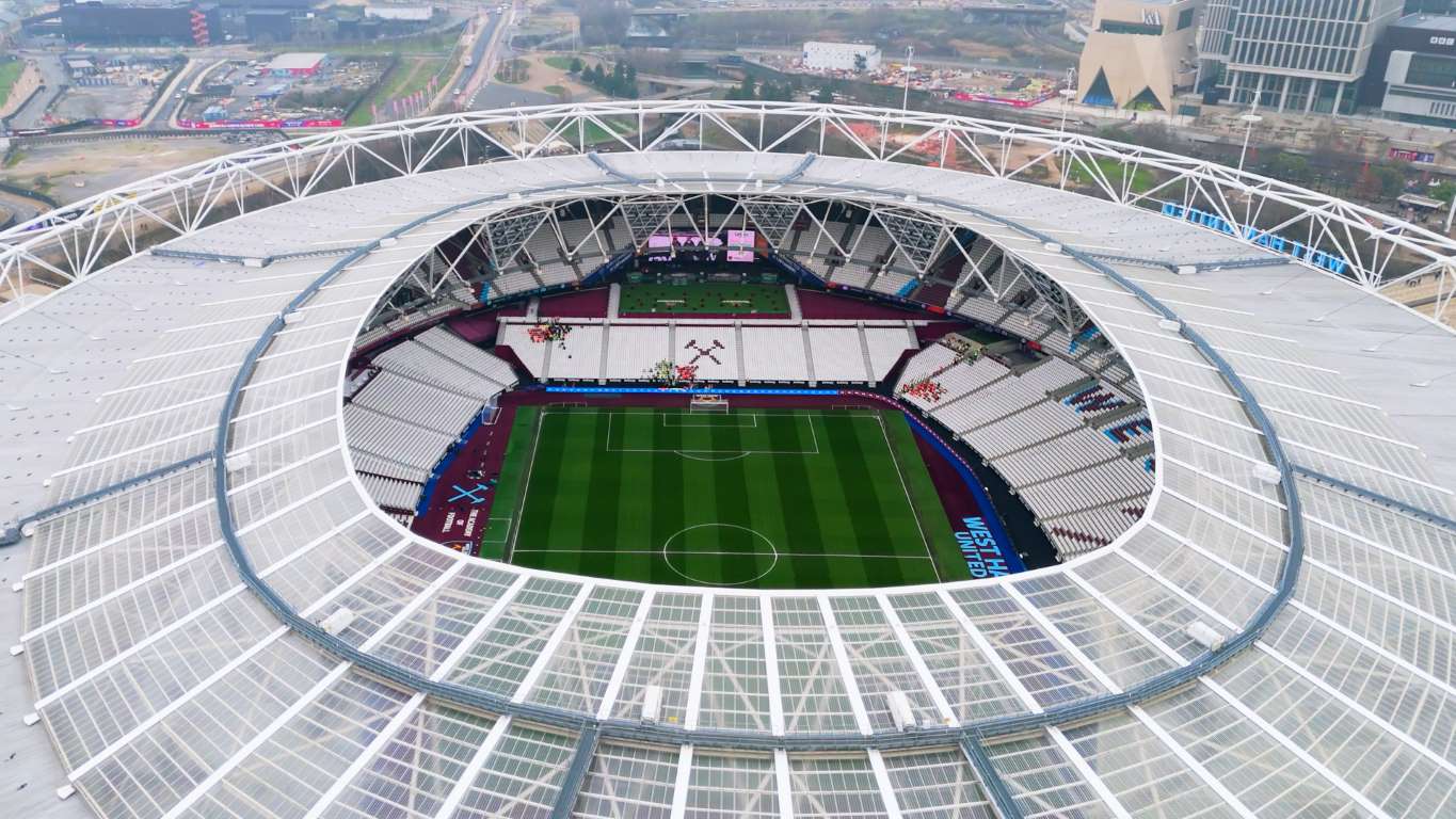 West Ham Stadium Forward Down view
