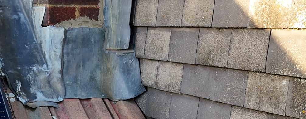 Close up roof inspection by drone