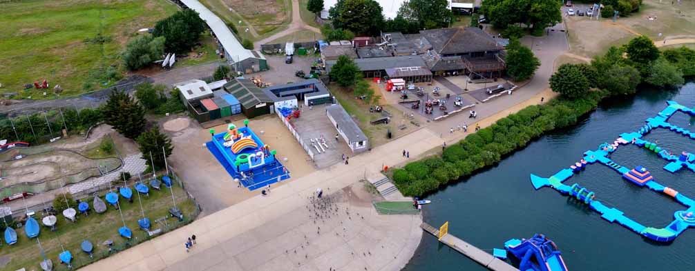 Highlight key amenities with drone footage