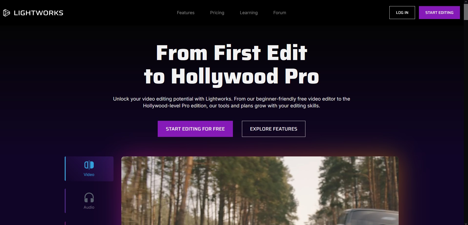 Lightworks video editing software