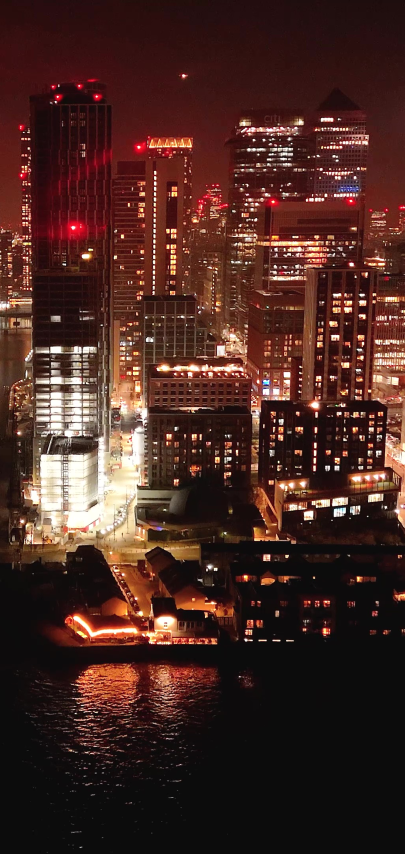 Canary Wharf by Night iPhone Wallpaper
