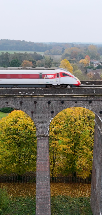 Digswell Viaduct With Train