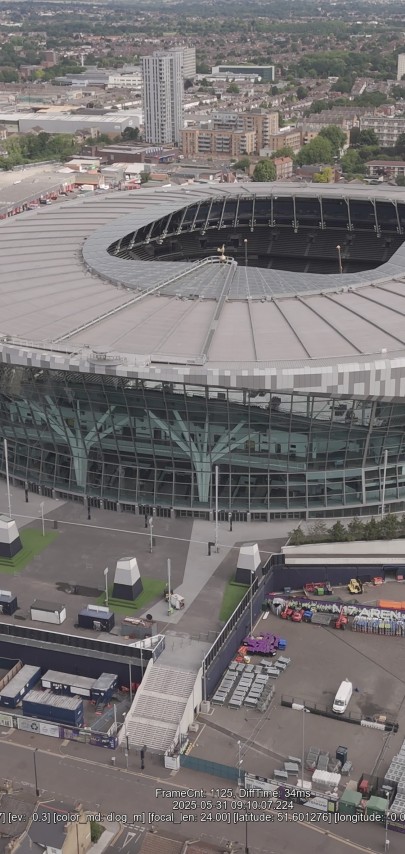 Tottenham Hotspur Stadium side view