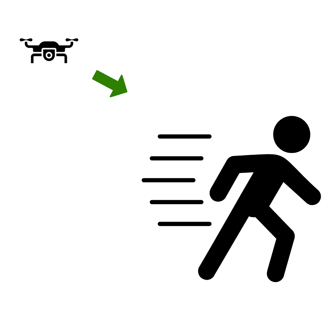 Drone follow shot