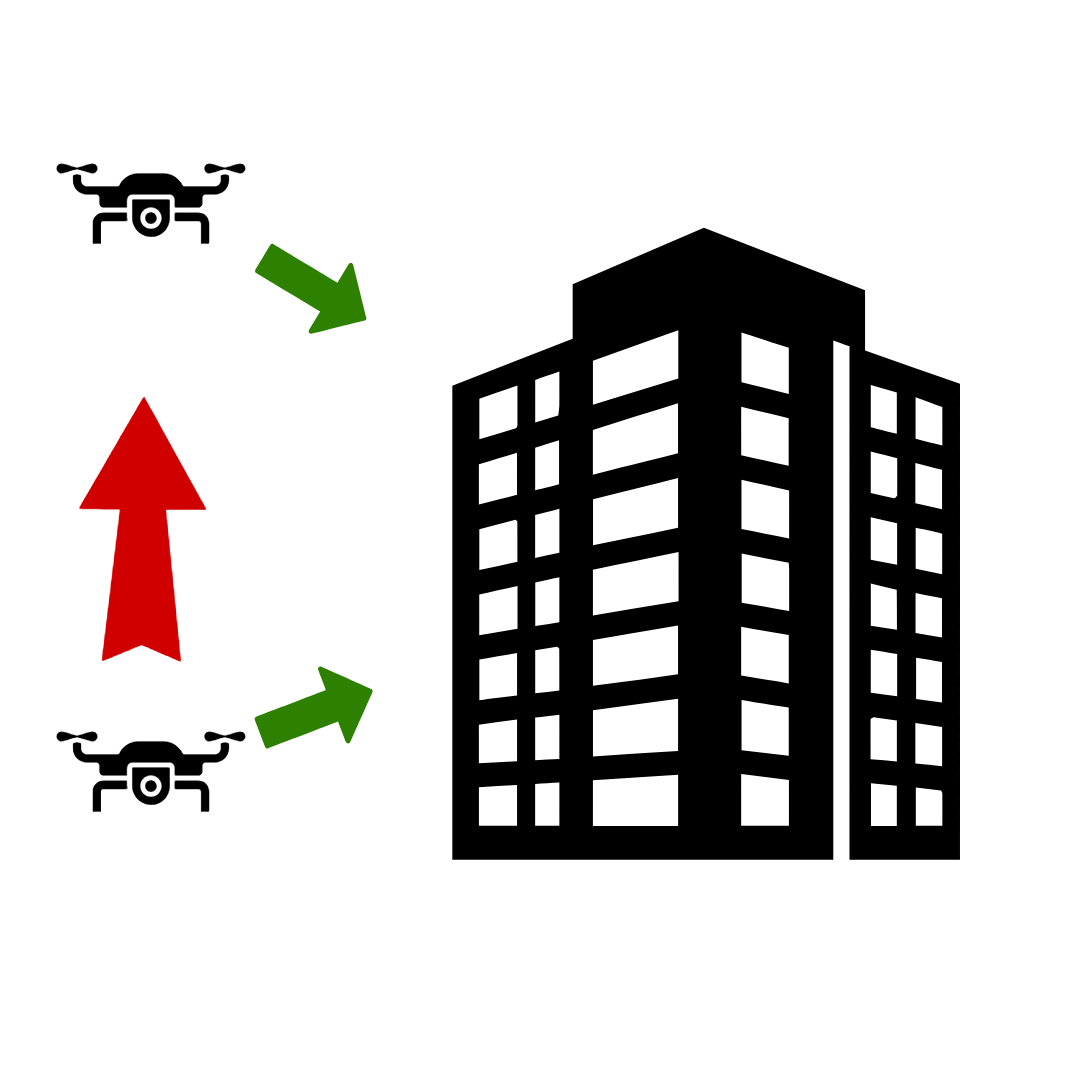 Drone crane shot