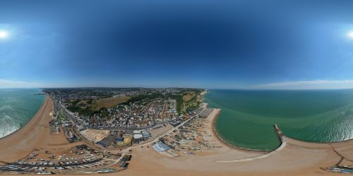 Hastings Stade Beach, Castle And Hills